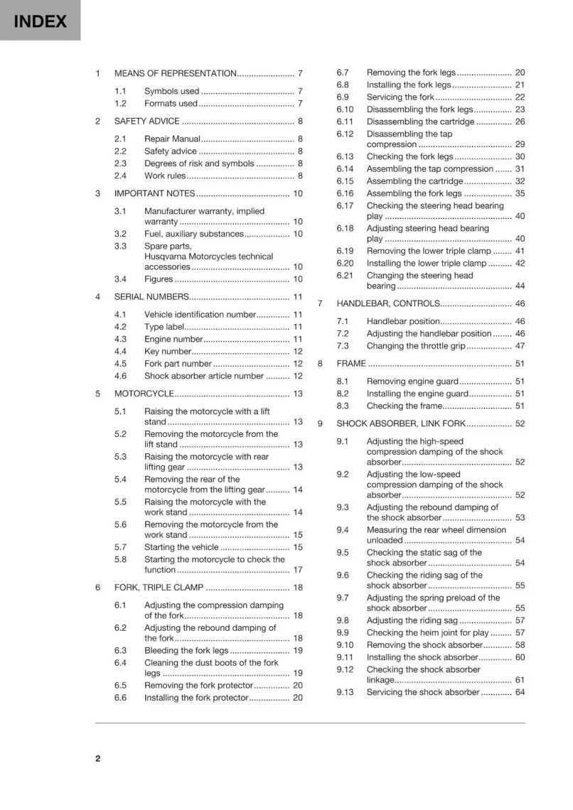 Husqvarna 701 Enduro US Repair manual 2023 Pdf