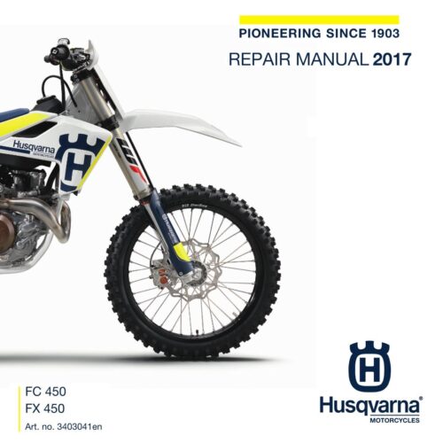Husqvarna FC 450 FX 450 Service manual 2017 Pdf