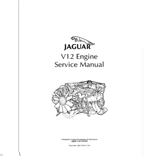 Jaguar V12 Engine Service manual 1995 Pdf