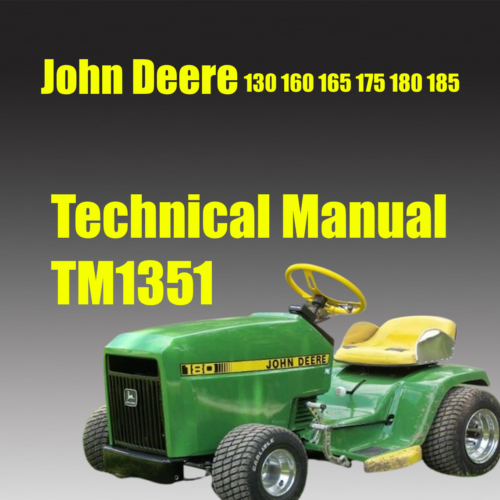 John Deere 130 160 165 175 180 185 Technical Manual Pdf