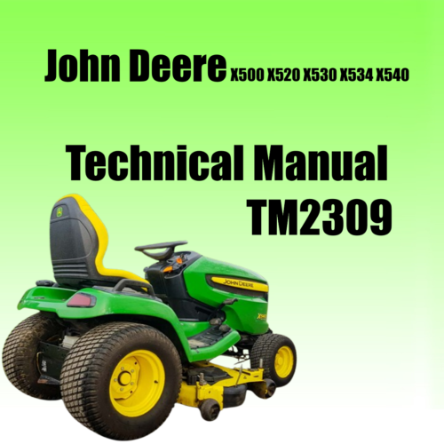 John Deere X500 Technical Manual Pdf