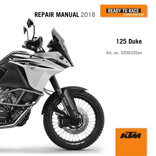 KTM 125 Duke Service manual 2018 Pdf