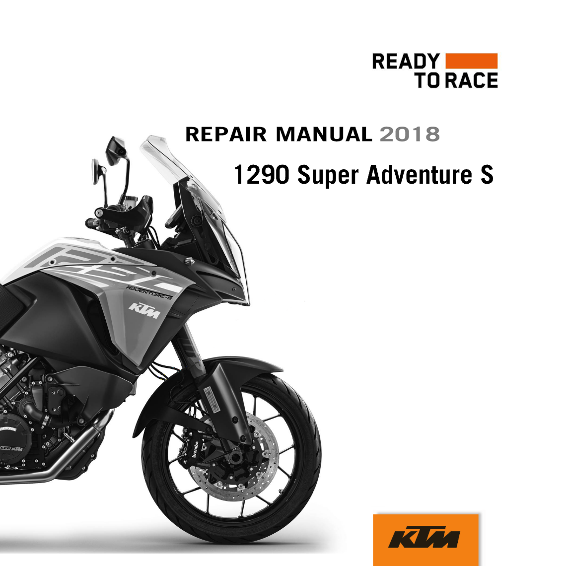 KTM 1290 Super Adventure S Repair manual 2018