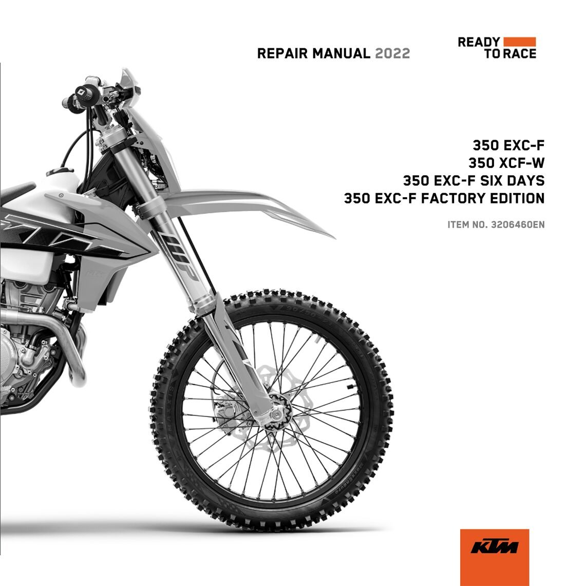KTM 350 EXC-F Six Days 350 XCF-W Workshop Service Manual 2022