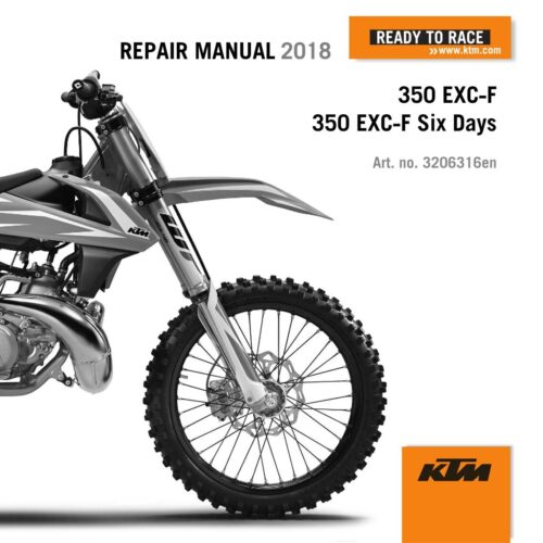 KTM 350 EXC-F Six Days Service manual 2018 Pdf
