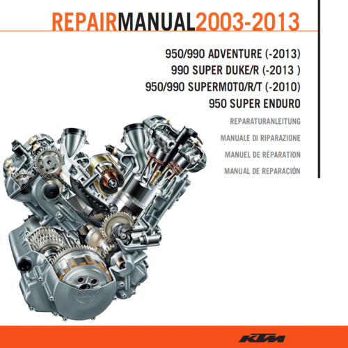 KTM 990 SUPER DUKE/R Repair manual 2003-2013