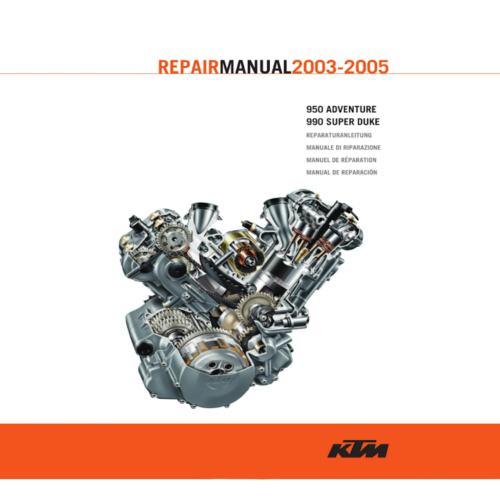 KTM 990 Super Duke Repair manual 2003-2005 Pdf