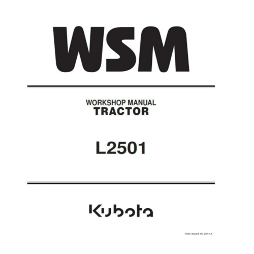 Kubota L2501 Service manual Pdf