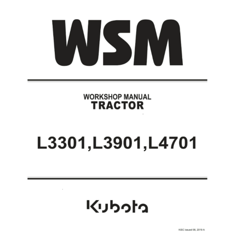 Kubota L3901 L3301  L4701 Workshop Service Manual