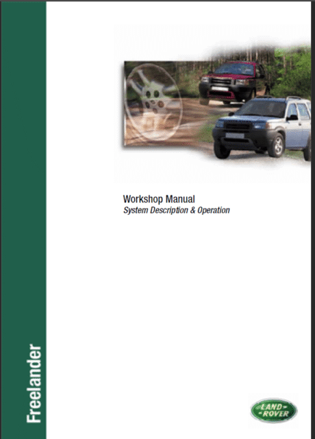 Land Rover Freelander 2.5L Service manual 2001-2004 Pdf