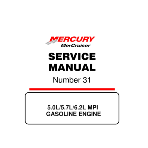 Mercury Mercruiser 5.0L 5.7L 6.2L Mpi Service manual