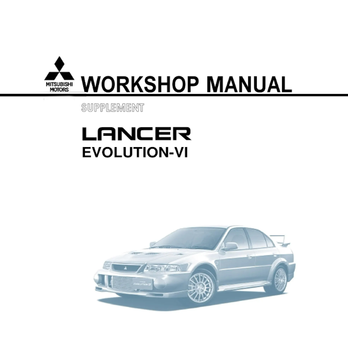 Mitsubishi Lancer Evolution 6 Workshop Service Manual Pdf