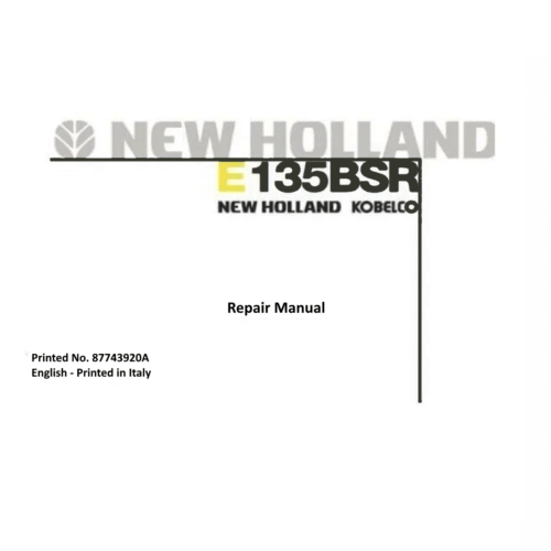 New Holland E135BSR Service manual Pdf