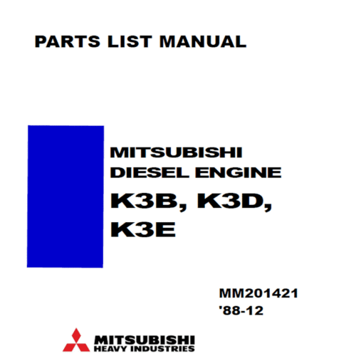Parts manual Mitsubishi K3B K3D K3E Engine