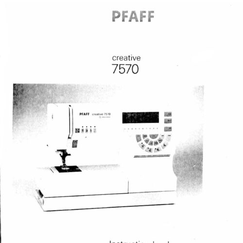Pfaff Creative 7570 Owners manual Pdf