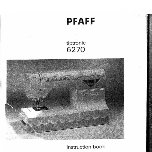 Pfaff Tiptronic 6270 Owners manual Pdf