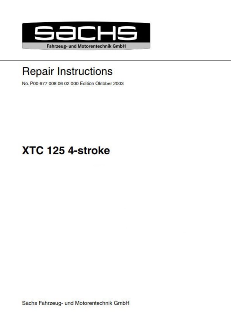 Sachs XTC125 4 Stroke Service manual Pdf