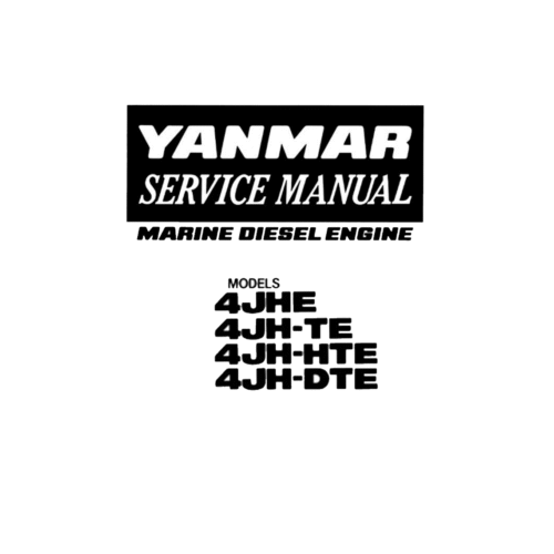 Service Manual Yanmar 4JHE 4JH-TE 4JH-HTE 4JH-DTE