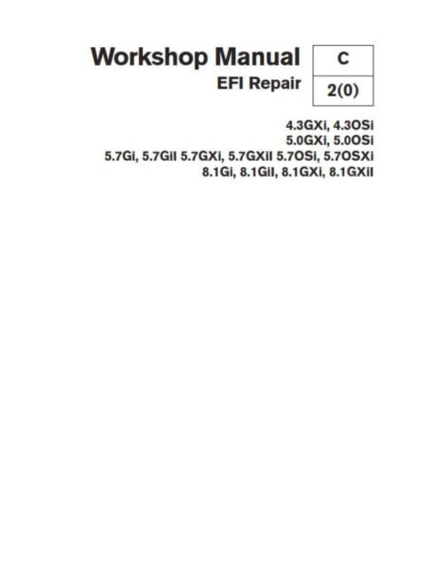 Volvo Penta 4.3 GXI/GXI-F Service Manual Pdf