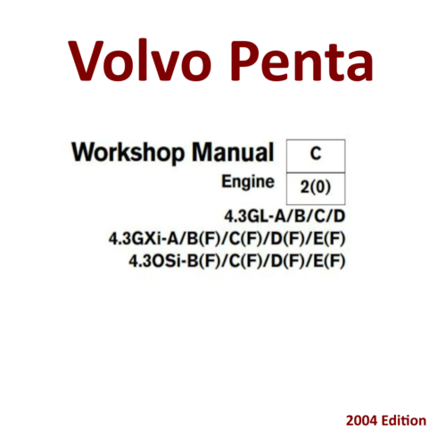 Volvo Penta 4.3GL 4.3GXi 4.3OSi Engine Workshop Service Manual PDF