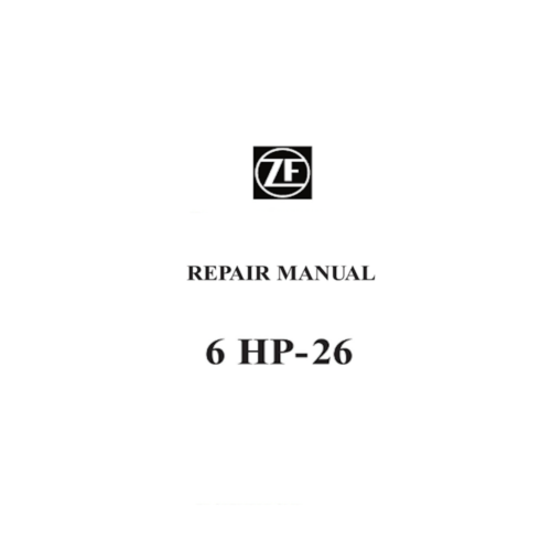 ZF 6 HP-26 Repair manual Pdf