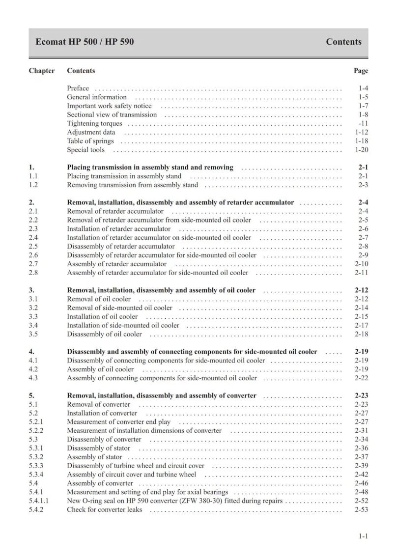 ZF Ecomat 590 NBS Service manual Pdf