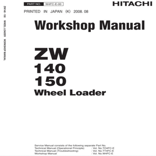 Hitachi ZW150 ZW140 Service manual Pdf