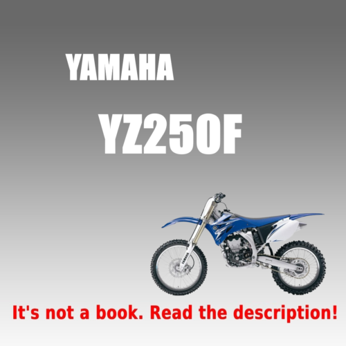 Yamaha YZ250F Service manual 2009 Pdf