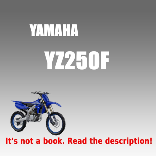 Yamaha YZ250F Service manual 2020 Pdf