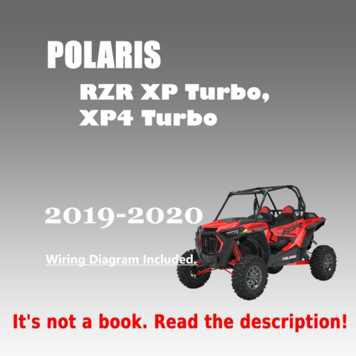 Service Manual for Polaris RZR XP4 Turbo 2019-2020