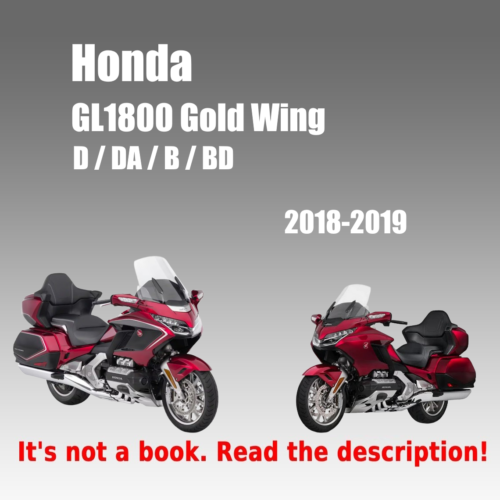 Workshop Service Manual For Honda GL1800 D/DA/B/BD 2018-2019