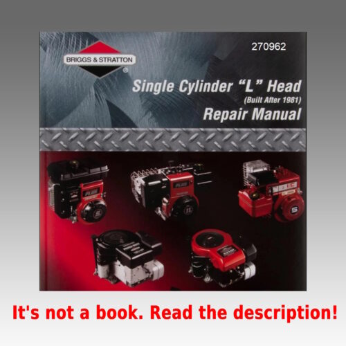Briggs and Stratton Single Cylinder L-Head Repair manual Pdf