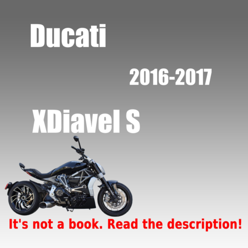 Ducati XDiavel S | Service manual 2016-2017 Pdf