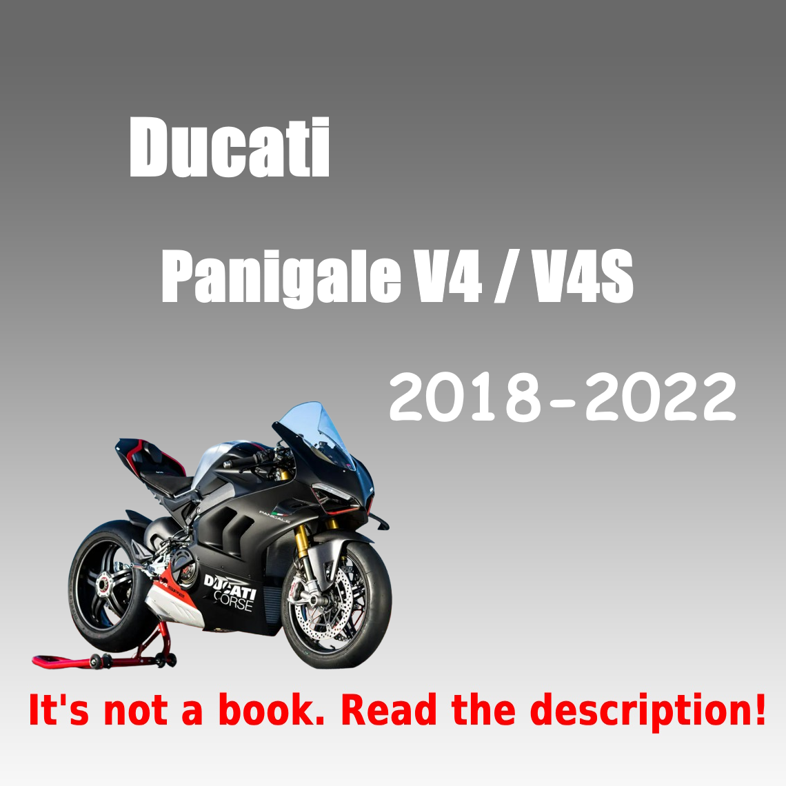 Workshop Service Manual Ducati Panigale V4 / V4S (2018-2022)