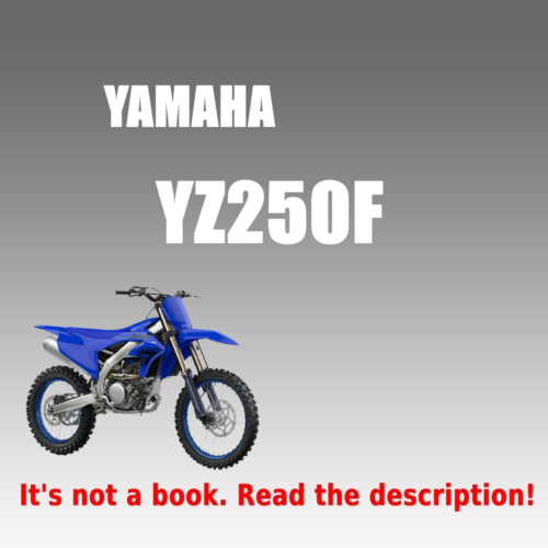 Yamaha YZ250F Service manual 2024 Pdf