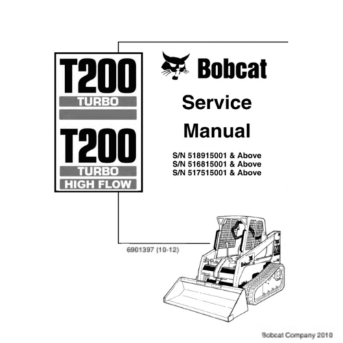 Bobcat T200 | 6901397 Service manual Pdf