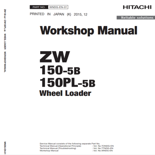 Hitachi ZW150-5B Service manual Pdf