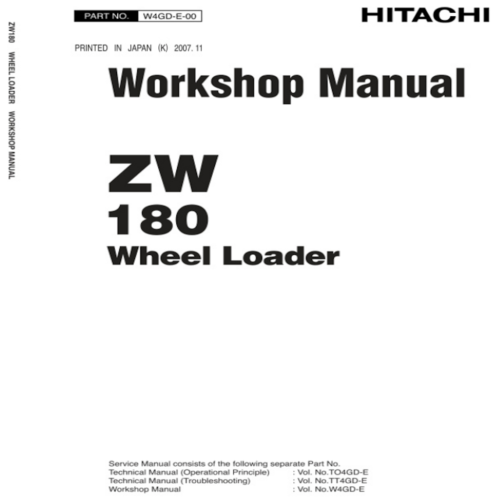 Hitachi ZW180 Service manual Pdf