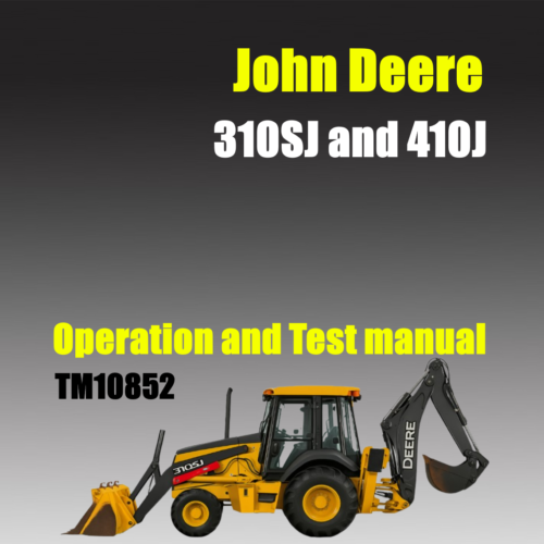 John Deere 310SJ Operation and Test manual