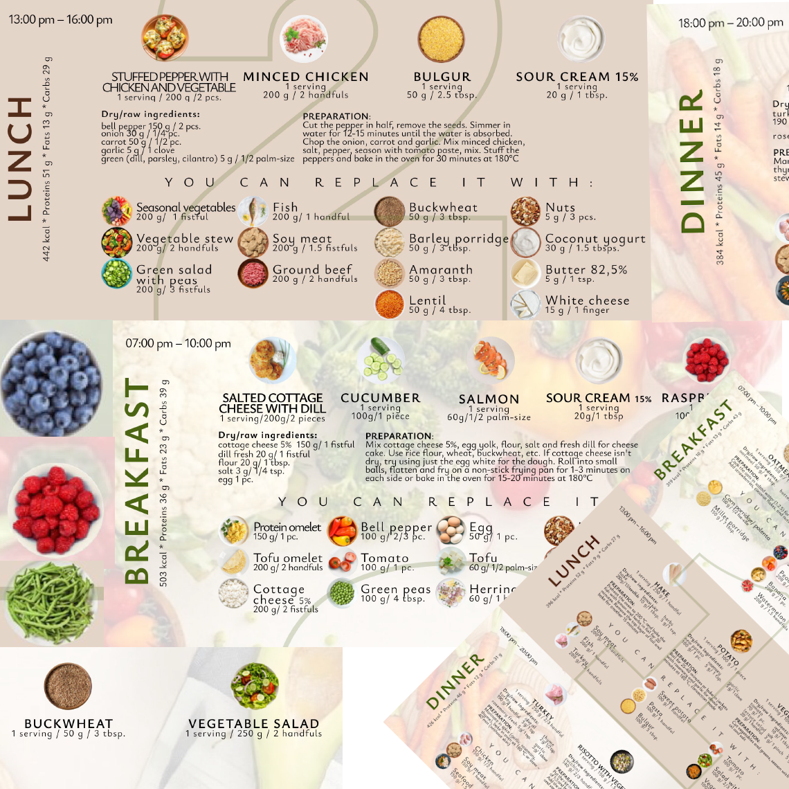 Weight Loss Recipes Balanced Menu at About 1,300 Calories Daily (Printable PDF) - Image 4