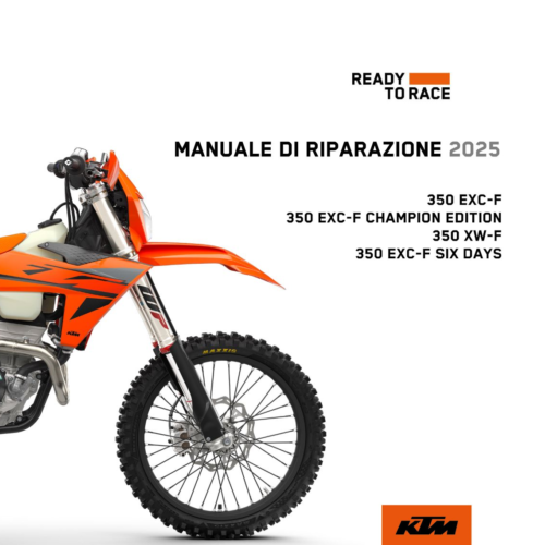 2025 KTM 350 EXC-F Champion Manuale di riparazione (PDF)