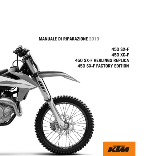 KTM 450 SX-F 450 XC-F Manuale di riparazione 2019 PDF