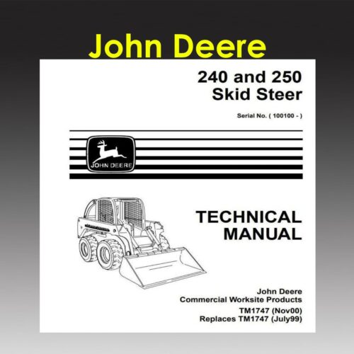 Technical Manual John Deere 240 250