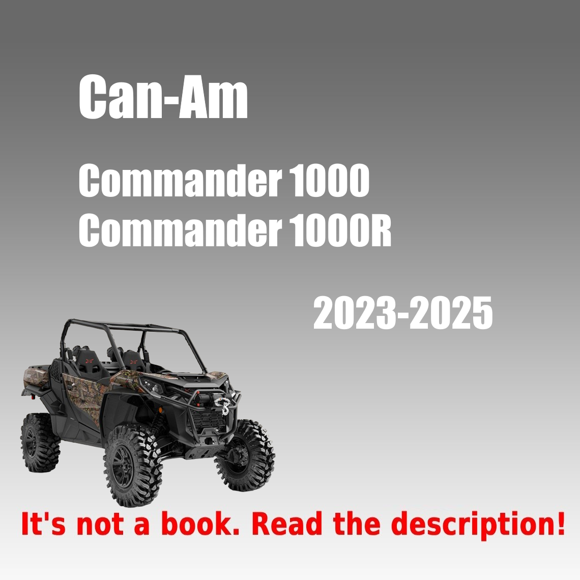 2023-2025 Can-Am Commander 1000 1000R Service Manual