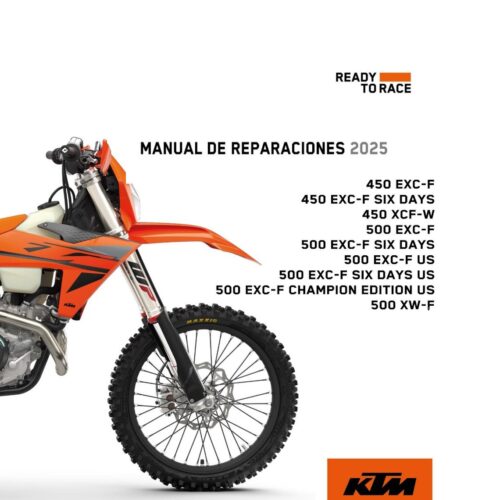 2025 Manual de reparación KTM 450-500 EXC-F / Six days