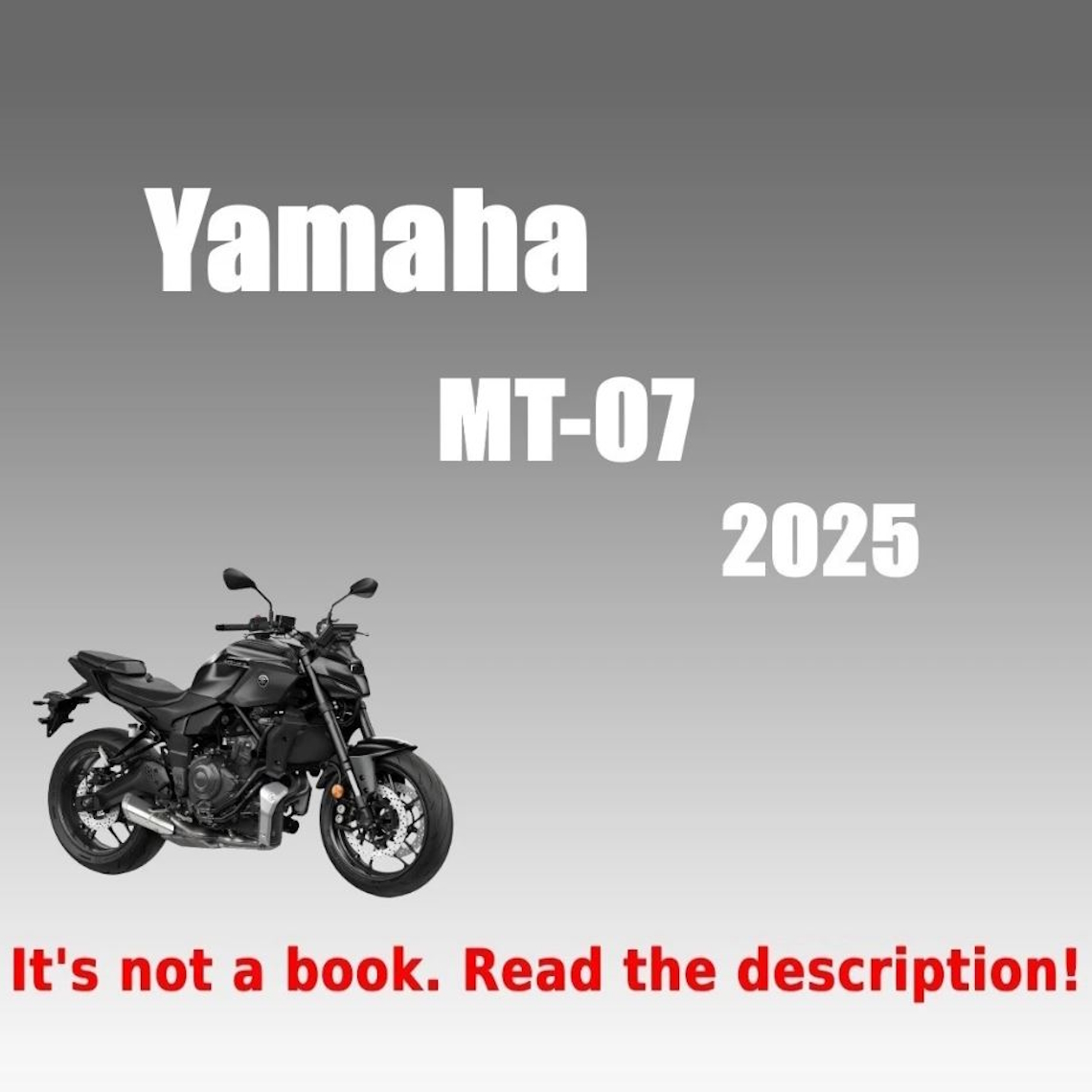 2025 Yamaha MT-07 Repair Manual