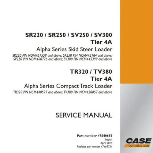 Service Manual Case SR220 SR250 SV250 SV300 TR320 TV380 Tier 4A