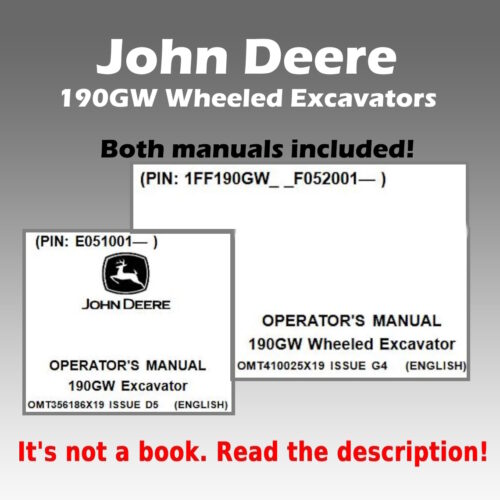 John Deere 190GW Operators manual