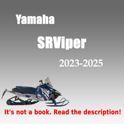 Yamaha SRViper Repair Manual 2023-2025