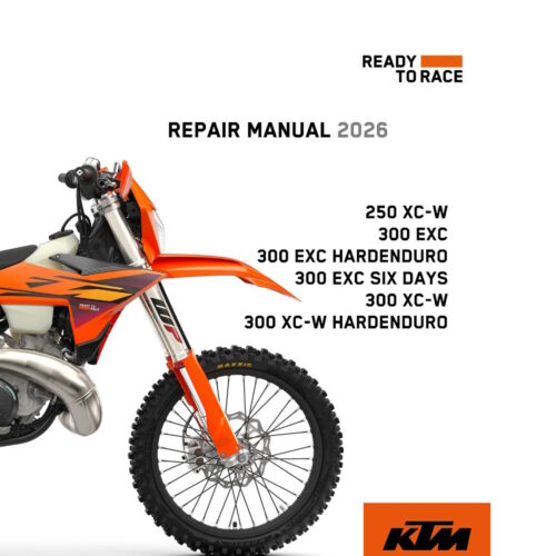 2026 KTM 250-300 XC-W Service Manual PDF with wiring diagram and factory repair procedures